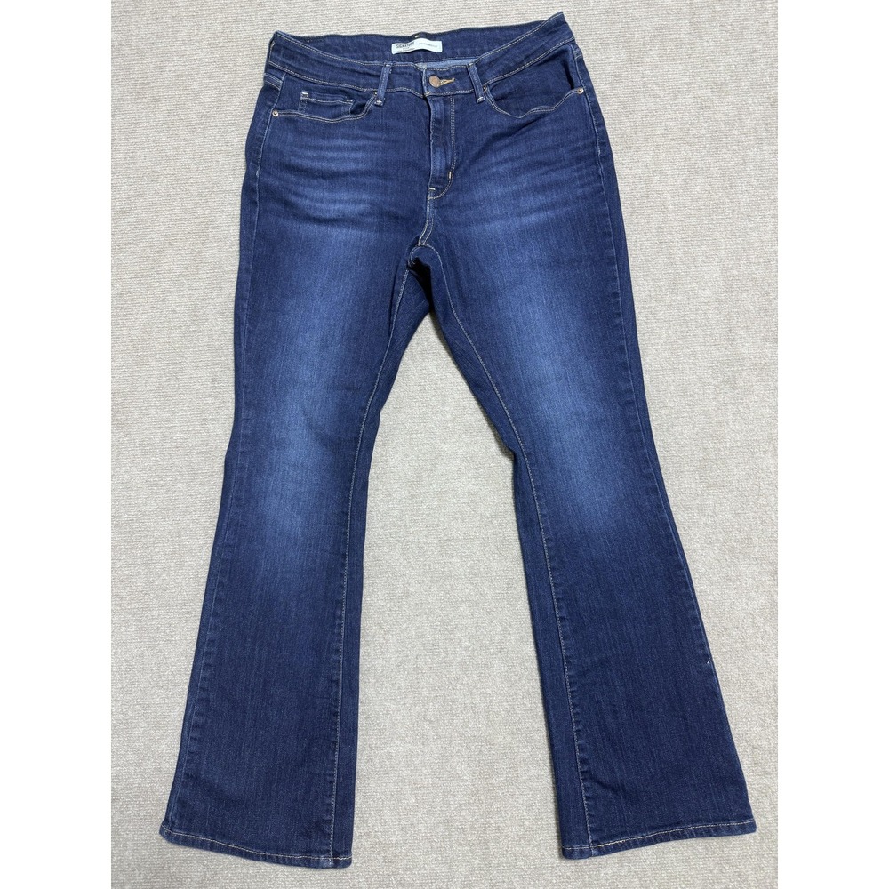 Levi Strauss Signature Jeans Womens 10 Mid Rise Bootcut Dark Wash Denim 30x32‎